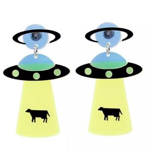UFO Cow Abduction Earrings / Plugs